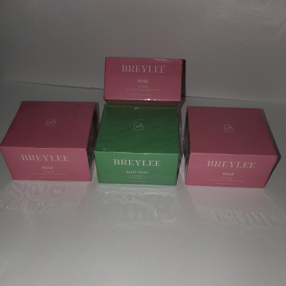Breylee Eye Mask 4pc Lot Rose & Aloe Vera 120 Pairs Great Gift